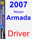Driver Wiper Blade for 2007 Nissan Armada - Vision Saver