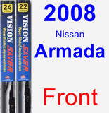Front Wiper Blade Pack for 2008 Nissan Armada - Vision Saver