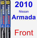 Front Wiper Blade Pack for 2010 Nissan Armada - Vision Saver