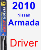 Driver Wiper Blade for 2010 Nissan Armada - Vision Saver