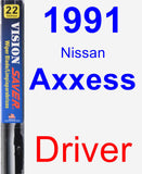 Driver Wiper Blade for 1991 Nissan Axxess - Vision Saver