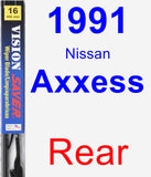 Rear Wiper Blade for 1991 Nissan Axxess - Vision Saver