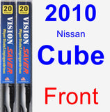 Front Wiper Blade Pack for 2010 Nissan Cube - Vision Saver