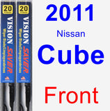 Front Wiper Blade Pack for 2011 Nissan Cube - Vision Saver