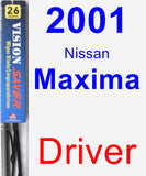 Driver Wiper Blade for 2001 Nissan Maxima - Vision Saver