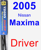 Driver Wiper Blade for 2005 Nissan Maxima - Vision Saver