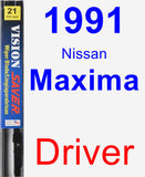 Driver Wiper Blade for 1991 Nissan Maxima - Vision Saver