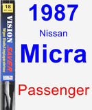 Passenger Wiper Blade for 1987 Nissan Micra - Vision Saver