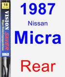 Rear Wiper Blade for 1987 Nissan Micra - Vision Saver