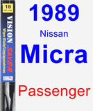 Passenger Wiper Blade for 1989 Nissan Micra - Vision Saver