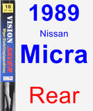 Rear Wiper Blade for 1989 Nissan Micra - Vision Saver