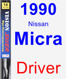 Driver Wiper Blade for 1990 Nissan Micra - Vision Saver