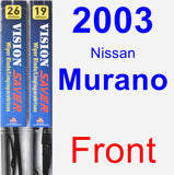 Front Wiper Blade Pack for 2003 Nissan Murano - Vision Saver