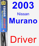 Driver Wiper Blade for 2003 Nissan Murano - Vision Saver