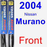 Front Wiper Blade Pack for 2004 Nissan Murano - Vision Saver