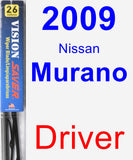 Driver Wiper Blade for 2009 Nissan Murano - Vision Saver