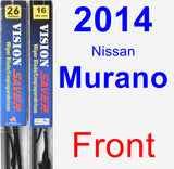 Front Wiper Blade Pack for 2014 Nissan Murano - Vision Saver