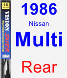 Rear Wiper Blade for 1986 Nissan Multi - Vision Saver