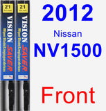 Front Wiper Blade Pack for 2012 Nissan NV1500 - Vision Saver