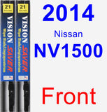 Front Wiper Blade Pack for 2014 Nissan NV1500 - Vision Saver