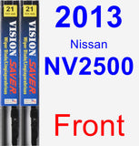 Front Wiper Blade Pack for 2013 Nissan NV2500 - Vision Saver