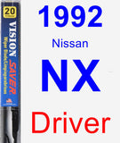 Driver Wiper Blade for 1992 Nissan NX - Vision Saver