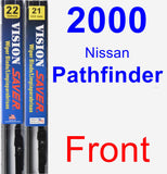 Front Wiper Blade Pack for 2000 Nissan Pathfinder - Vision Saver