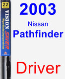 Driver Wiper Blade for 2003 Nissan Pathfinder - Vision Saver