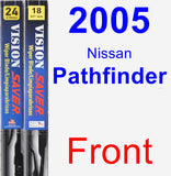 Front Wiper Blade Pack for 2005 Nissan Pathfinder - Vision Saver