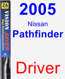 Driver Wiper Blade for 2005 Nissan Pathfinder - Vision Saver