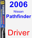 Driver Wiper Blade for 2006 Nissan Pathfinder - Vision Saver
