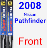 Front Wiper Blade Pack for 2008 Nissan Pathfinder - Vision Saver
