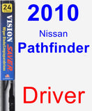 Driver Wiper Blade for 2010 Nissan Pathfinder - Vision Saver