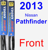 Front Wiper Blade Pack for 2013 Nissan Pathfinder - Vision Saver
