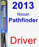 Driver Wiper Blade for 2013 Nissan Pathfinder - Vision Saver