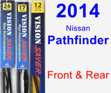 Front & Rear Wiper Blade Pack for 2014 Nissan Pathfinder - Vision Saver
