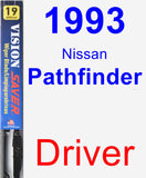 Driver Wiper Blade for 1993 Nissan Pathfinder - Vision Saver