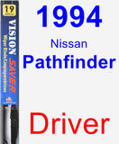 Driver Wiper Blade for 1994 Nissan Pathfinder - Vision Saver