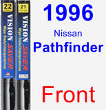 Front Wiper Blade Pack for 1996 Nissan Pathfinder - Vision Saver