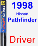 Driver Wiper Blade for 1998 Nissan Pathfinder - Vision Saver