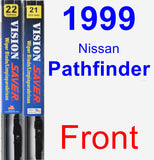 Front Wiper Blade Pack for 1999 Nissan Pathfinder - Vision Saver