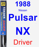 Driver Wiper Blade for 1988 Nissan Pulsar NX - Vision Saver