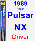 Driver Wiper Blade for 1989 Nissan Pulsar NX - Vision Saver