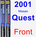 Front Wiper Blade Pack for 2001 Nissan Quest - Vision Saver