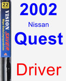 Driver Wiper Blade for 2002 Nissan Quest - Vision Saver