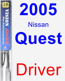 Driver Wiper Blade for 2005 Nissan Quest - Vision Saver