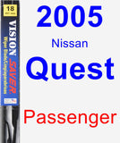 Passenger Wiper Blade for 2005 Nissan Quest - Vision Saver