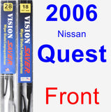 Front Wiper Blade Pack for 2006 Nissan Quest - Vision Saver