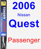 Passenger Wiper Blade for 2006 Nissan Quest - Vision Saver