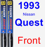 Front Wiper Blade Pack for 1993 Nissan Quest - Vision Saver